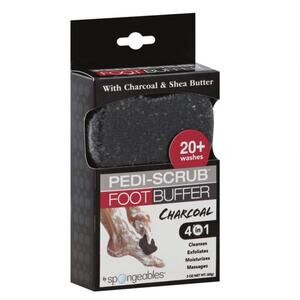 Spongeables Foot Buffer Pedi-Scrub 4 in 1 Charcoal
